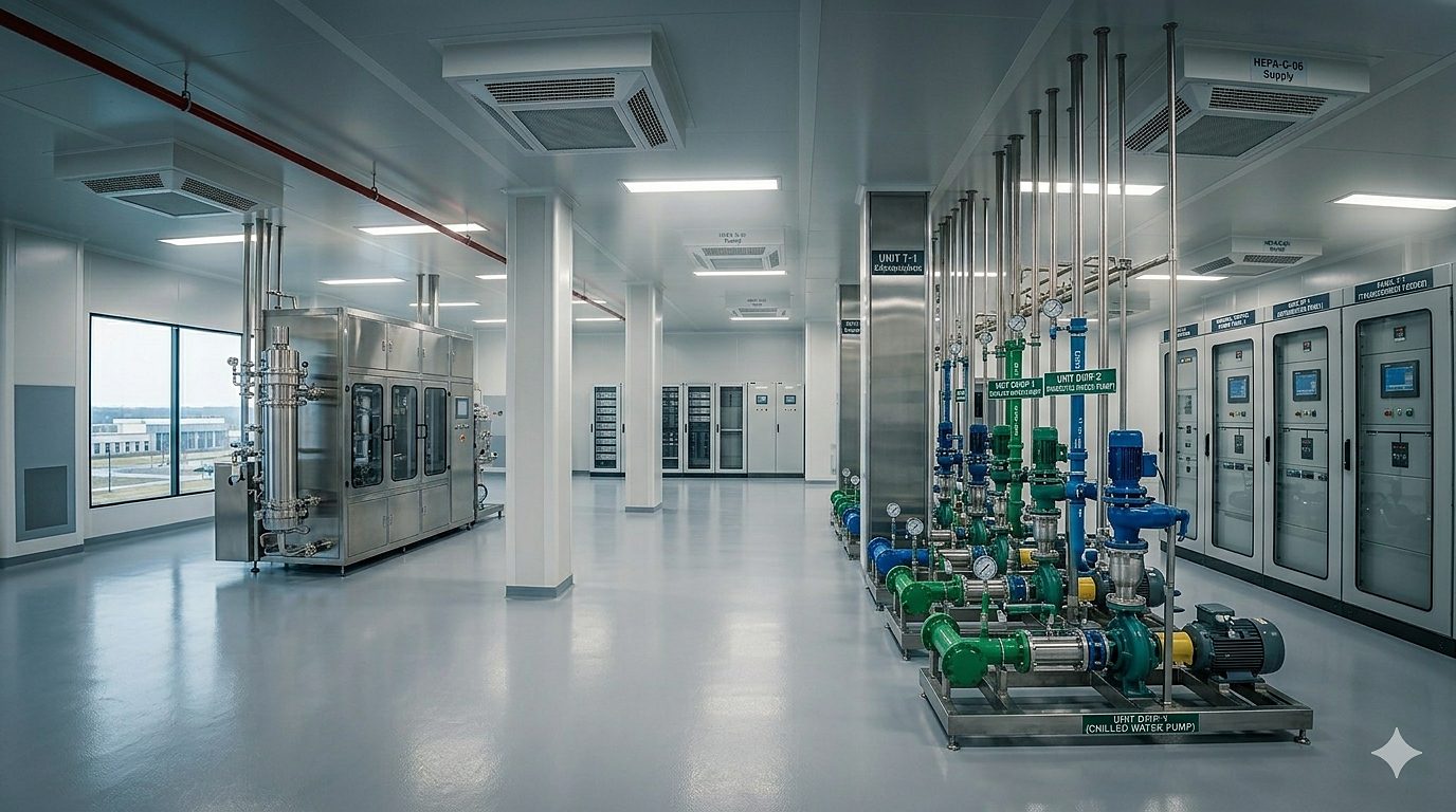 Industrial electrical room — LT panels, busways and switchgear on a delivered Brilliant Approach project